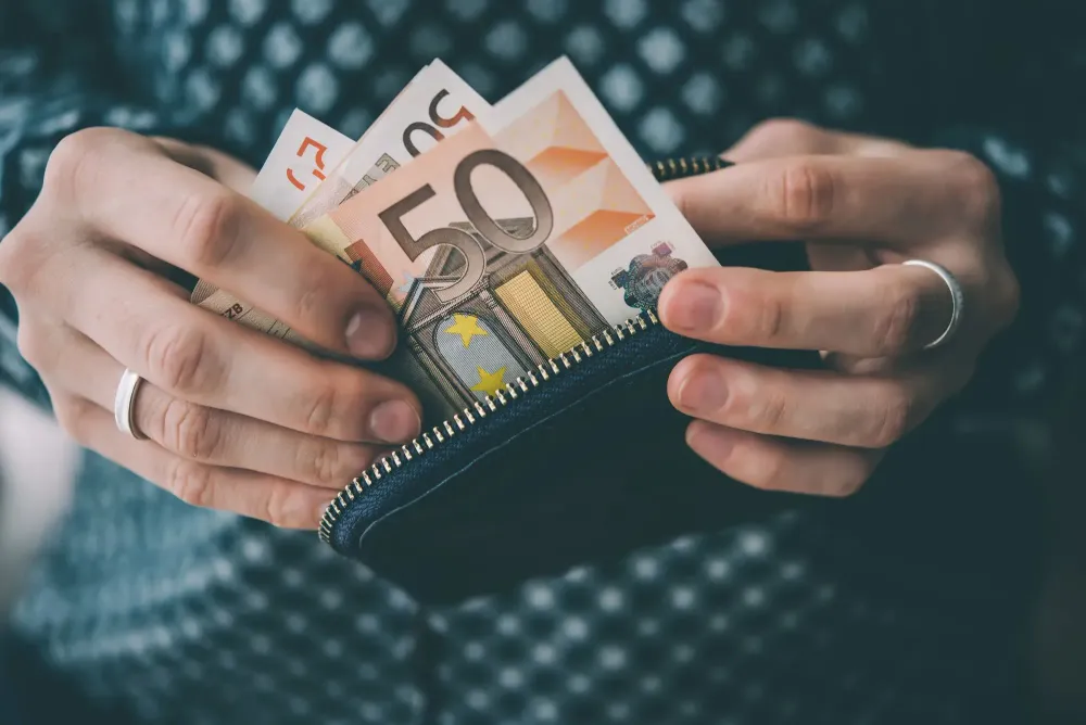 money in hands